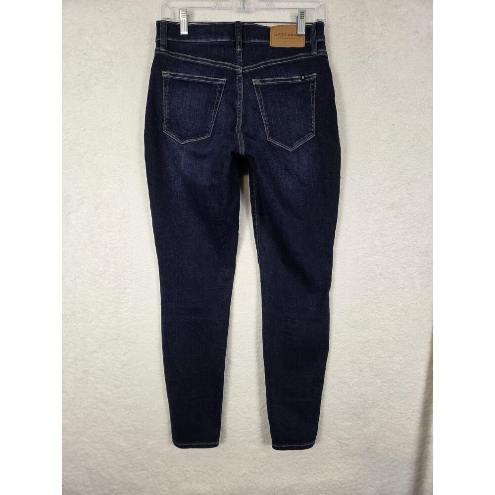 Lucky Brand Ava Mid Rise Super Skinny Jeans Womens 6/28 Dark Wash Stretch Denim - Picture 7 of 10